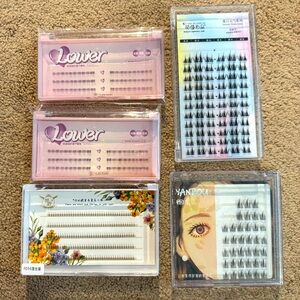 False eyelashes and lower eyelash sets